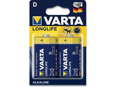 Batteri, D, 1.5 V, 2 stk, Varta Longlife