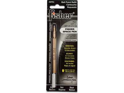 Kuglepen refill, M, Sort, 1 stk, Fischer Space Pen SPR4