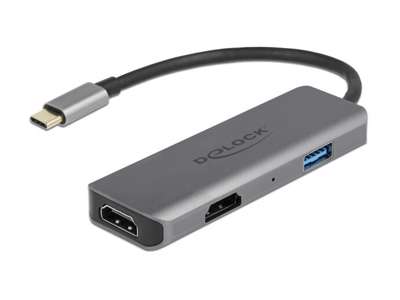 DeLOCK 87780 dockingstation Ledningsført USB 3.2 Gen 1 (3.1 Gen 1) Type-C Grå