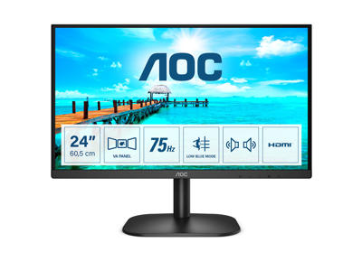 AOC B2 24B2XDAM LED display 60,5 cm (23.8") 1920 x 1080 pixel Fuld HD Sort