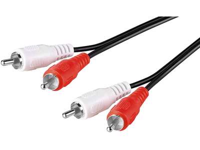 Microconnect AUDCC025 lydkabel 2,5 m 2 x RCA Sort