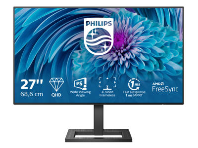 Philips E Line 275E2FAE/00 computerskærm 68,6 cm (27") 2560 x 1440 pixel Quad HD LED Sort