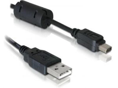 DeLOCK Cable camera Olympus 12-Pin USB 1m USB-kabel USB A Sort