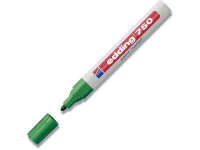 Paint marker, 2-4 mm, Grøn, Rund spids, Edding Paint 750