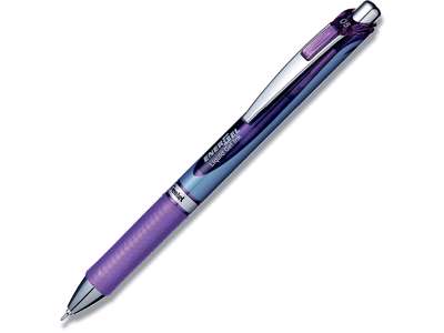 Rollerball gelpen, 0.5 mm, 0.25 mm, Violet, Pentel EnerGel Needlepoint BLN75-VX