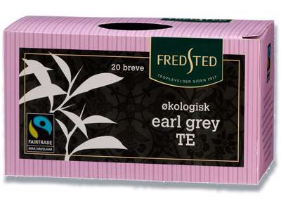 Brev-the, Earl Grey økologisk, 20 breve æsken, 1 æske, Fredsted 