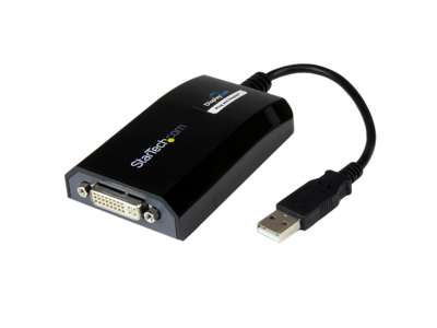 StarTech.com USB2DVIPRO2 USB grafisk adapter 1920 x 1200 pixel Sort