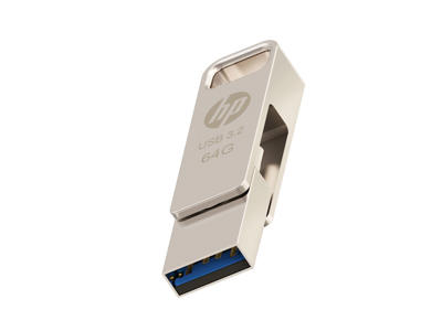 PNY HPFD206C-64 USB-nøgle 64 GB USB Type-A / USB Type-C 3.2 Gen 2 (3.1 Gen 2) Sølv