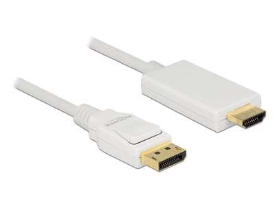 DeLOCK 83819 videokabel adapter 3 m DisplayPort HDMI Hvid