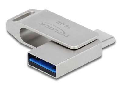 DeLOCK 54073 USB-nøgle 16 GB USB Type-A / USB Type-C 3.2 Gen 1 (3.1 Gen 1) Sølv