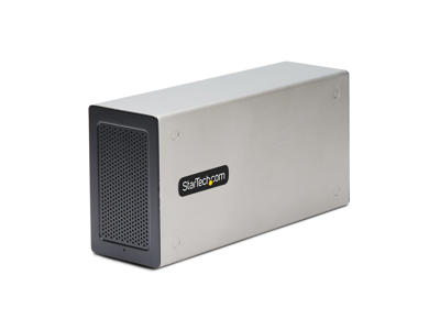 StarTech.com 2TBT3-PCIE-ENCLOSURE dockingstation Ledningsført Thunderbolt 3 Sølv