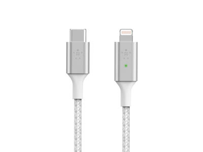 Belkin Smart LED USB-C to Lightning Hvid