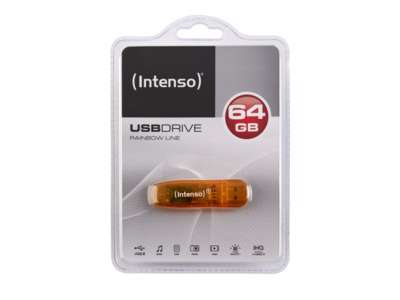 Intenso Rainbow Line USB-nøgle 64 GB USB Type-A 2.0 Orange