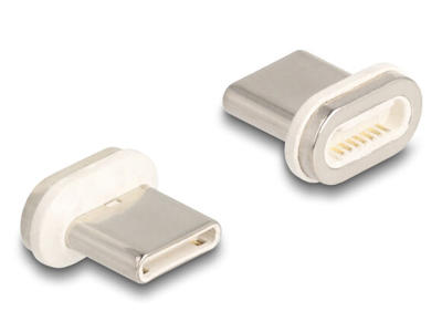 DeLOCK 66588 kabel kønsskifter magnet USB C Guld, Hvid