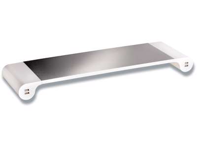 Monitor Stand med 4 USB porte aluminium UNILUX Study