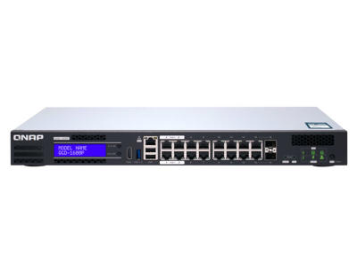 QNAP QGD-1600P Administreret Gigabit Ethernet (10/100/1000) Strøm over Ethernet (PoE) 1U Sort, Grå