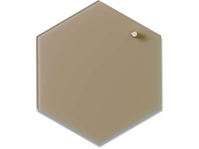 Glastavle, Magnetisk, 21x24 cm, Beige, Naga Hexagon 