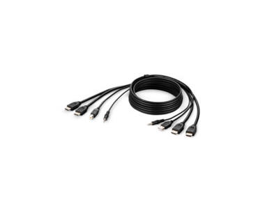 Belkin F1DN2CCBL-HH6T KVM-kabel Sort 1,8 m