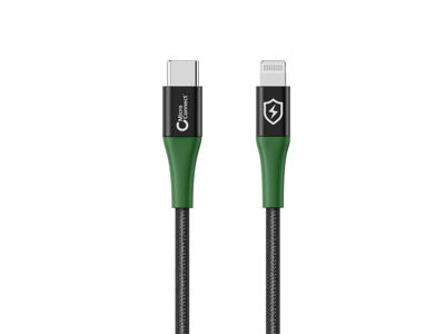 Microconnect MC-SMART USB C-L-1 Lightning kabel 1 m Sort, Grøn