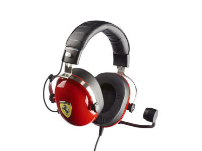 Thrustmaster New! T.Racing Scuderia Ferrari Edition Headset Ledningsført Spil Sort, Rød