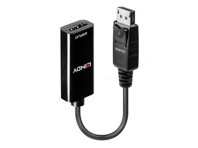 Lindy 41718 videokabel adapter 0,15 m DisplayPort HDMI Sort