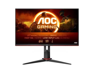 AOC G2 27G2ZN3/BK computerskærm 68,6 cm (27") 1920 x 1080 pixel Fuld HD LCD Sort, Rød