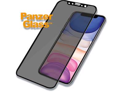 Skærmbeskyttelse, iPhone XR/iPhone 11, Sort, 1 stk, PanzerGlass Case Friendly Privacy