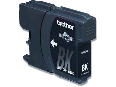 Blækpatron, 1 stk, 900 sider, Black-sort, Brother LC1100HYBK