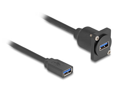 DeLOCK 87983 USB-kabel USB 3.2 Gen 1 (3.1 Gen 1) 0,2 m USB A Sort