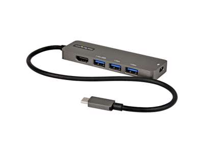 StarTech.com DKT30CHPD3 dockingstation USB 3.2 Gen 1 (3.1 Gen 1) Type-C Sort, Grå