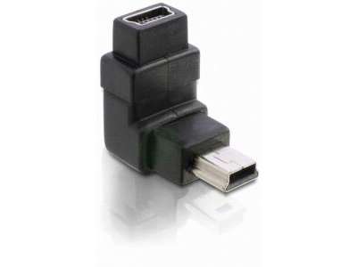 DeLOCK Adapter USB-B mini USB-B mini 5-pin Sort