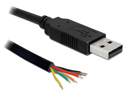 DeLOCK USB2.0/TTL 6 1.8m USB-kabel 1,8 m Sort