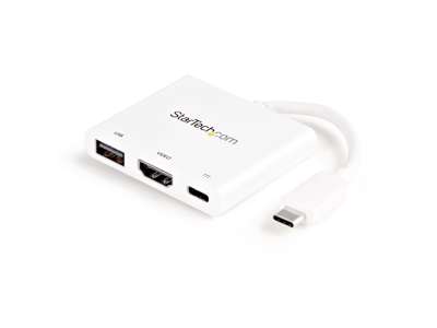 StarTech.com CDP2HDUACPW dockingstation Ledningsført USB 3.2 Gen 1 (3.1 Gen 1) Type-C Hvid