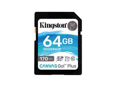 Kingston Technology 64 GB SDXC Canvas Go Plus 170R C10 UHS-I U3 V30