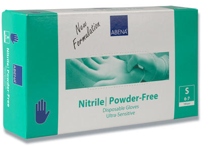 Engangshandsker, Nitril, Small, 100 handsker, Abena Ultra sensitive 