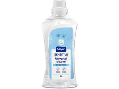 Universalrengøring, Uden parfume, Uden farve, 1 liter, Mayeri Sensitive