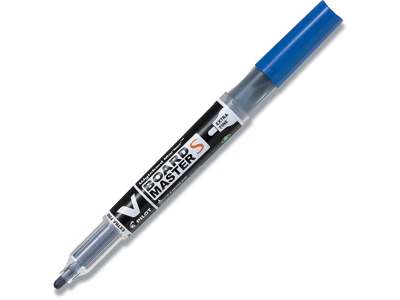 Whiteboard marker, Rund spids, Blå, 1-3 mm, Pilot V Board Master WBMA-VS-EF-BG-L