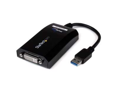 StarTech.com USB32DVIPRO USB grafisk adapter 2048 x 1152 pixel Sort