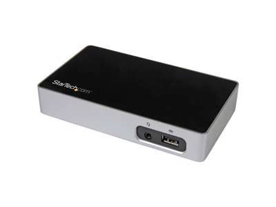 StarTech.com USB3VDOCK4DP dockingstation Ledningsført USB 3.2 Gen 1 (3.1 Gen 1) Type-B Sort, Sølv