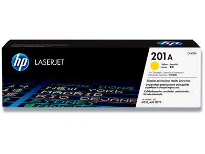 Toner, 201A, Yellow-gul, 1.400 sider, HP CF402A