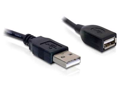 DeLOCK Kabel USB 2.0 Verlaengerung, A/A 15cm S/B USB-kabel 0,15 m Sort