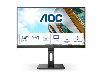 AOC P2 24P2QM LED display 60,5 cm (23.8") 1920 x 1080 pixel Fuld HD Sort