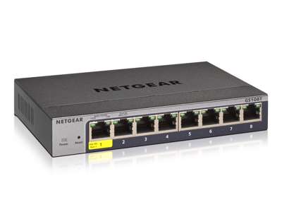 NETGEAR GS108Tv3 Administreret L2 Gigabit Ethernet (10/100/1000) Grå