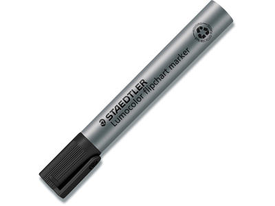 Marker, Rund spids, 2 mm, Sort, Staedtler Lumocolor 356