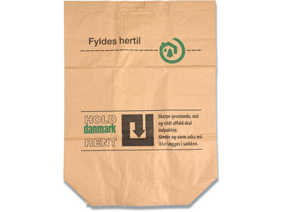 Affaldssække, 70 g/m², 110 liter, 50 sække, Abena ''Hold Danmark rent'' 