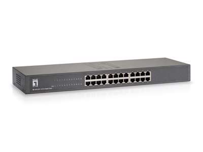 LevelOne GSW-2457 netværksswitch Ikke administreret Gigabit Ethernet (10/100/1000) Sort