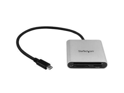 StarTech.com FCREADU3C kortlæser USB 3.2 Gen 1 (3.1 Gen 1) Type-C Sort, Sølv