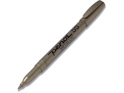 Marker, Rund blød spids, 0.5-3 mm, Guld metallic, Penol 55