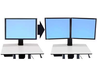 Ergotron WorkFit Convert-to-Dual Kit from Single HD skærmbeslag og -stativer 55,9 cm (22") Skrivebord