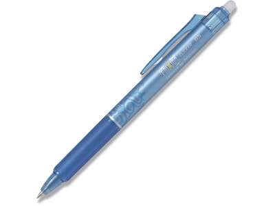 Rollerball gelpen, 0.5 mm, 0.25 mm, Lyseblå, Pilot FriXion Clicker Fine BLRT-FR5-LB